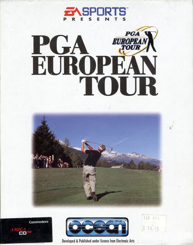 PGA European Tour box art for Amiga CD32